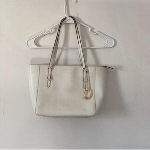 Ralph Lauren White Tote with Gold Details